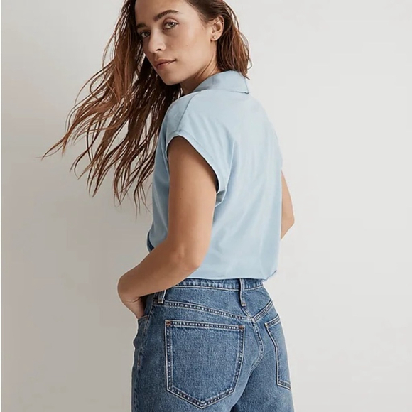 Madewell MWL Polo Twist Tee: Botanical Dye Edition - Picture 2 of 4